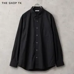 THE SHOP TK ノームコア 長袖シャツ 黒 シンプル 無地 柔らか Lのサムネイル