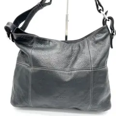 【極美品】DISSONA ショルダーバッグ レザー　ブラック