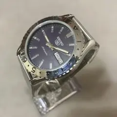 SEIKO 5 自動巻き 6309A 裏スケ 英語/アラビア語併記 W6191
