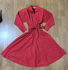 赤 ロングワンピース