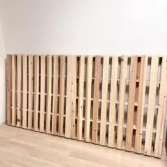 1100×1100㎜ すのこパレット セミダブル程 2枚 木製ナチュラル 難ありのサムネイル