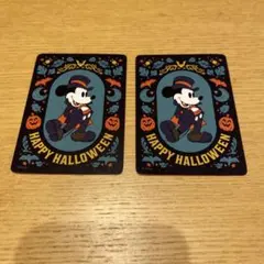 ディズニーストア ハロウィン ミッキーマウス カード 2枚セット