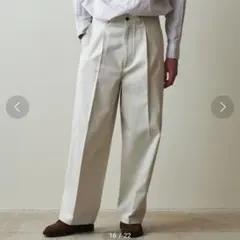WYM グレー L DOUBLE CLOTH DEEP TUCK SLACKS - メルカリ
