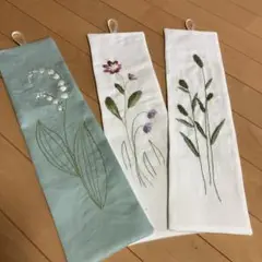 刺繍　タペストリー　三点セット
