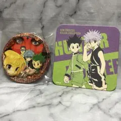 HUNTER×HUNTER アートコースター コレクション缶バッジ ゴン キルア
