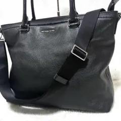 【希少】マイケルコース トートバッグ 2way レザー シボ革 ブラック