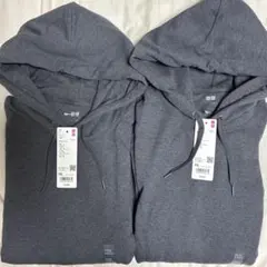 ユニクロ スウェットプルパーカ ダークグレー XXL 2枚セット