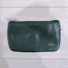 LACOSTE ダークグリーン コインケース　箱付き　新品未使用 セール】 デイリークロコ Lファスナーコインケース （財布