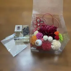 和風花アレンジメント 造花　成人式　卒業式　結婚式　髪の毛　ヘアアレンジ　リボン