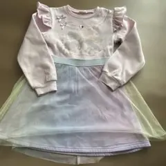 キッズ ユニコーン柄 ドッキングワンピース