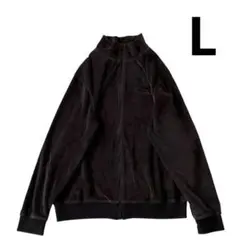90s George フルジップ ベロアジャケット L 黒