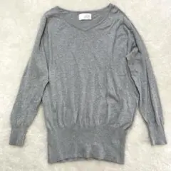ノアールレーベル　コットンニットセーター　グレー　サイズ2