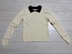 coca パールボタン付き長袖ニット Mサイズ