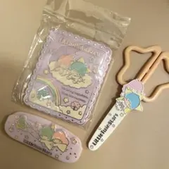 リトルツインスターズ　キキララ レトロ雑貨　ミラー　コーム　ハサミ