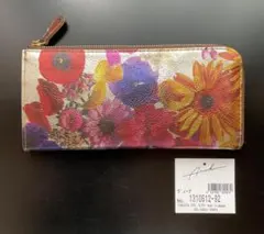 新品 Arukan アルカン ヴィーナ 花柄 L字ファスナー 長財布 日本製のサムネイル