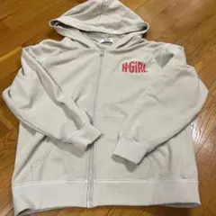 X-GIRL ベージュ フード付きパーカー