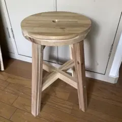 美品☆IKEA イケアSKOGSTA スコグスタ　丸椅子 スツール　高さ45cm