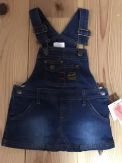 デニム ジャンパースカート 80