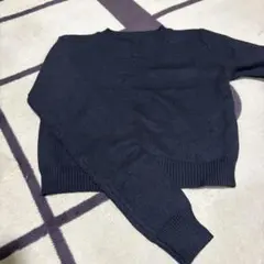 ブラックM クロップド丈セーター