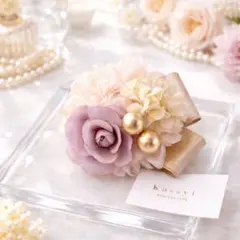 コサージュ　桜ピンクゴールドカラー　フラワー　卒園式　卒業式　入園式　入学式