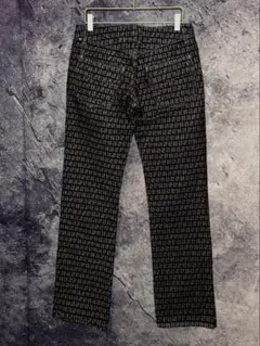 y2k archive grunge 総柄　スキニー　denim mode ロゴ