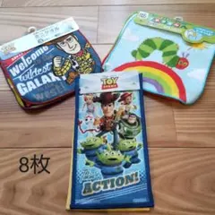 最終価格。8枚　ミニタオル・プチタオル　トイ・ストーリー　はらぺこあおむし