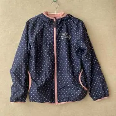 Paint Set ウィンドブレーカー　 ネイビードット柄　160センチ