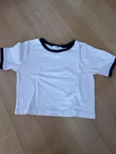 WEGO リンガーTシャツ ホワイト×ブラック 半袖