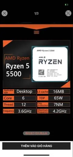 AMD Ryzen 5 5500 CPU
