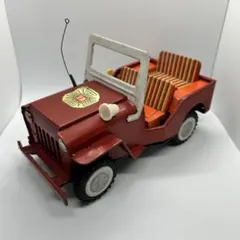 日本製　ブリキ　ジープ　JEEP 電池式　当時物のサムネイル
