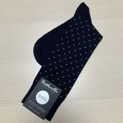 【新品】Pantherella メンズ ソックス ドット柄 ネイビー SMALL