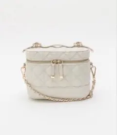 RANDA キルティング2WAYバニティバッグ ホワイト