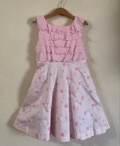メゾピアノ　ワンピース　平成レトロ　ピンク　フリル　120サイズ　y2k