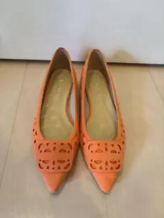 Le talon 22.5cm オレンジ フラットパンプス