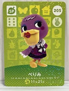 どうぶつの森amiiboカード　ぺりみ