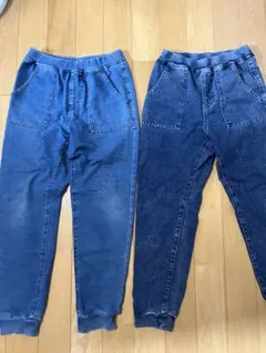 GU インディゴカットソージョガーパンツ　150 2本セット