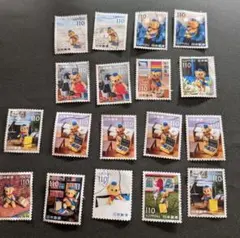 ぽすくま　使用済み切手　18枚セット