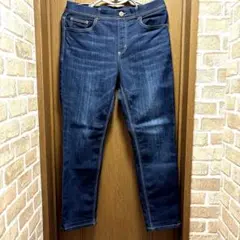 スキニーデニム ストレッチ ダークブルー 4XL しまむら