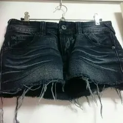 ブラックジーンズスカート