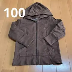 100 ブラウン フード付きパーカー ラルフローレン　Ralph Lauren