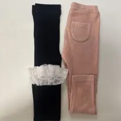 ユニクロUNIQLO スパッツ　レギンス　2点セット　ピンク　黒