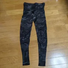 Goldwin C3fit メンズ タイツ Mサイズ　黒/グレー迷彩柄