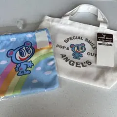 エンジェルブルー　巾着　ランチトートバッグ