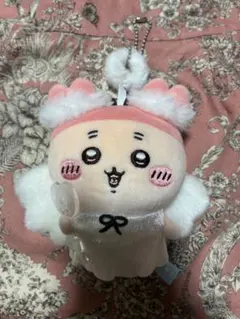 ちいかわ 古本屋(カニちゃん) 天使 ぬいぐるみキーホルダー
