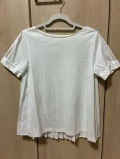バックプリーツ 半袖Tシャツ ホワイト Mのサムネイル