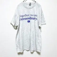 希少 ギルダン Tシャツ 【L】丸首 半袖 企業ロゴ グレー 綿 ビッグサイズのサムネイル