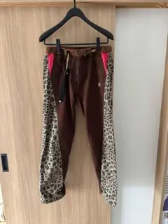 aldies レオパード柄 イージーパンツ