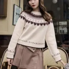 ニット/セーター Heart Fair Isle Knit Pullover Heart Fair Isle Knit Pullover（ニット/セーター）｜Her lip to（ハー