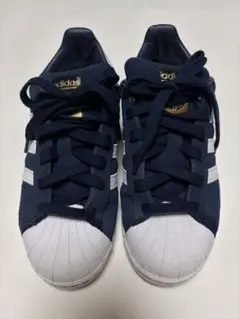 adidas SUPERSTAR ネイビー スエード スニーカー 22.5㎝ - メルカリ