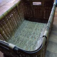 昭和レトロ 竹（外皮使用）編み籠